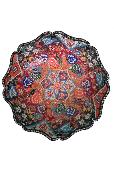 Relief Footed Bowl - 30 cm
